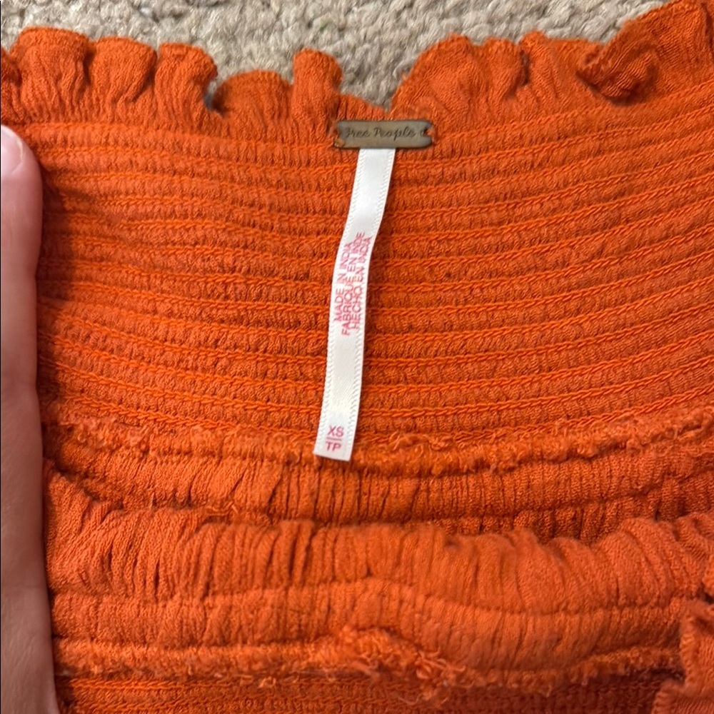Free People Vibrant Orange Textured Set - Picture 2 of 3